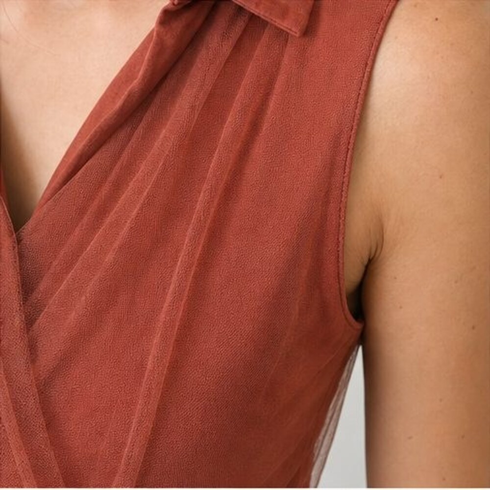 Rust Lace Trim Top - Picture 5 of 6